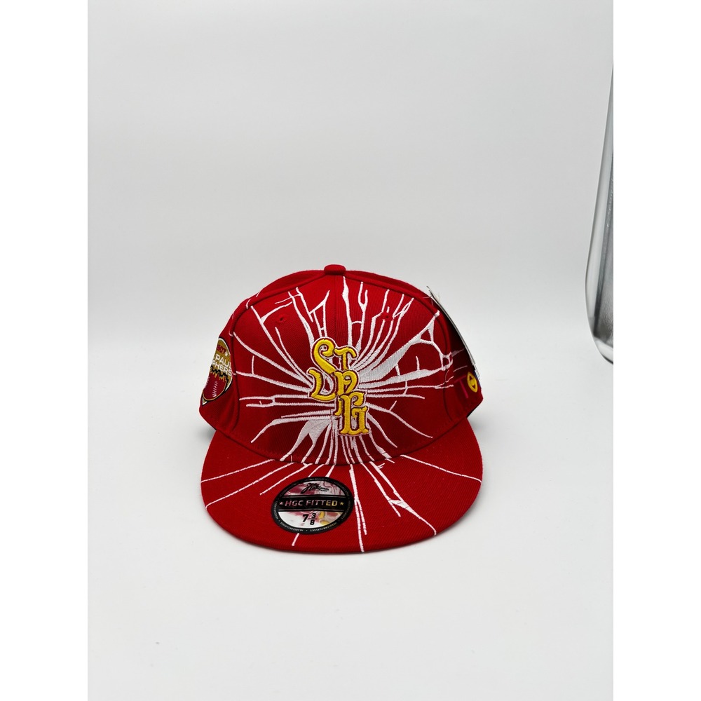 HGC Apparel St Paul Gophers Red Shattered Glass Fitted Hat Size 7 3/8 NWT